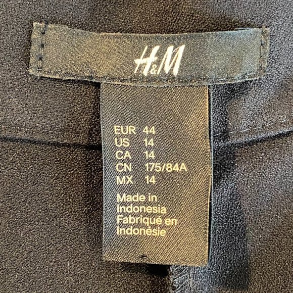 H&M BLACK DRESS PANTS WOMENS SIZE 14 - Picture 5 of 6